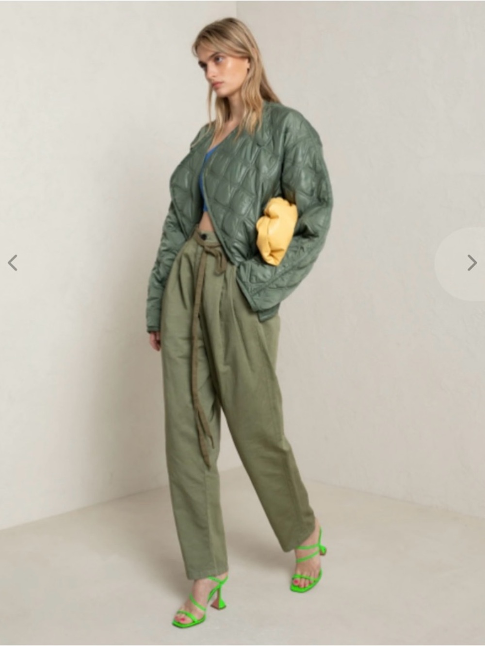 ALC Emory Quilted Jacket Women’s XL Olive Green